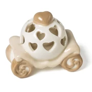 Bomboniere Carrozza in ceramica con cuori