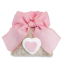 Bomboniere Battesimo Bimba Sacchettino con Cuore Rosa in Gesso