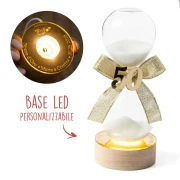 Bomboniere 2027 Nozze D'Oro Clessidra con base LED personalizzabile