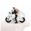 cake topper sposi sopra moto da corsa