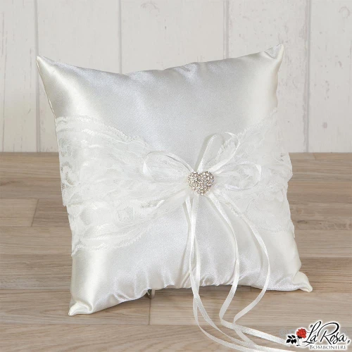 Cuscino Portafedi elegante in raso per Matrimonio