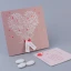 Partecipazione Nozze Originale con cuore floreale - Castagno