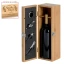 Regalo tema vino scatola per bottiglia di vino bamboo personalizzabile con accessori