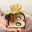 Bomboniere 18 Anni Linea Oro Sacchettini con Scatolina Numero 18 Colorati o Nero/Oro