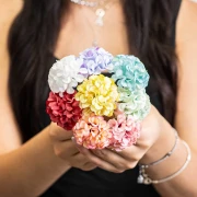 Fiori boccioli Ortensia colorata per bomboniere