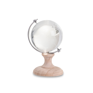 Bomboniere Mappamondi in Legno e cristallo personalizzabile medio