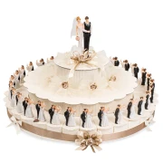 Torta Bomboniere da 30 Fette con Sposini