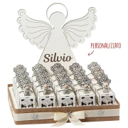 Torta bomboniere con 20 scatoline con Angeli personalizzabile