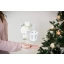 Idea Regalo Natale - Lanterna in metallo con decorazione rose bianche brillantate