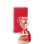Bomboniere 2027 Linea Laurea Clessidre in vetro con nappina rossa e base in legno