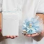 Bomboniera Battesimo Nascita bimbo palla di neve Personalizzabile