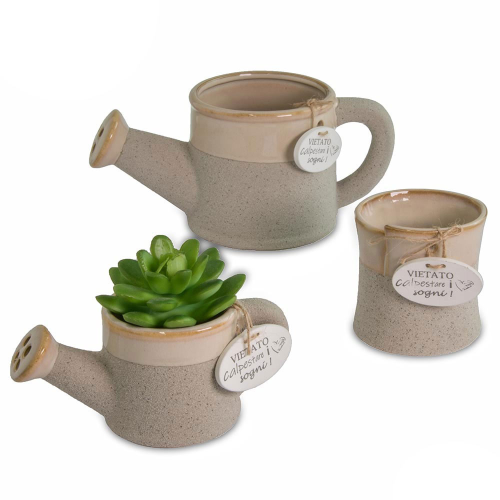 Idea Bomboniera Green Vaso Annaffiatoio Porta Piantina Grasse