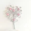 Ultimi 53 pezzi Fiore Singolo in Plex trasparente e Rosa