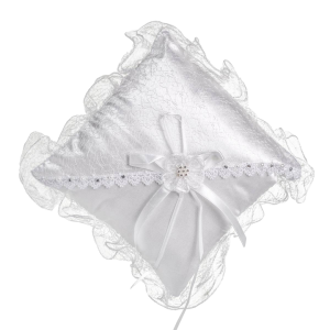 Cuscino Portafedi elegante  per Matrimonio con fiore