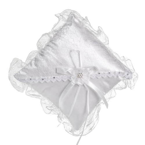 Cuscino Portafedi elegante  per Matrimonio con fiore