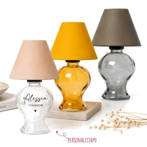 Idea Bomboniera originale Portacandela a forma di lampada in vetro