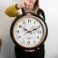 Regalo tema viaggio orologio grande mappamondo vintage bianco e nero