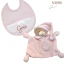Kit 2 pz Orsetto Doudou + bavaglio ricamabile