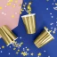 6 Bicchieri di carta 220cc colore Oro