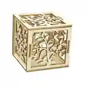 Ultimi 24 pezzi scatoline cubo portaconfetti in legno Albero della vita
