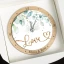 Bomboniere Tema Eucalipto con foglioline e scritta love Orologio Personalizzato