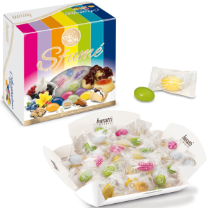Confetti Sfumè Arcobaleno - Imbustati singolarmente a vassoio - Buratti