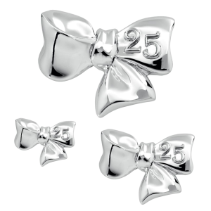 Bomboniere Nozze Argento fiocco numero 25