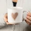 Bomboniere 2027 Set di tazzine caffè e tazza da colazione con cuoricini