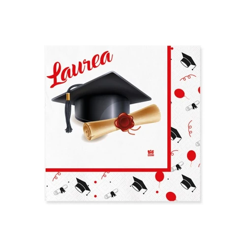 20 tovaglioli di carta 25x25 cm festa di Laurea