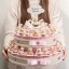 Torta Bomboniere da 35 Fette Orsetto con fiocco rosa