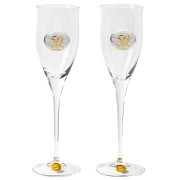 Set 2 Calici Cristallo per 50 anni Nozze d'Oro bomboniera o regalo