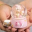 Bomboniera Battesimo Nascita bimba palla di neve Personalizzabile