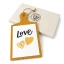 Ultimi 37 pezzi - Tagliere in legno e ceramica "LOVE"