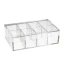 scatoline portaconfetti con divisorio 8 comparti plexiglass trasparente