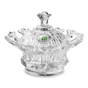 Bomboniere 2026 Nozze di Smeraldo Corona vetro porta-candela e portagioie