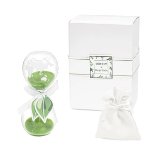 Bomboniere OFFERTISSIMA Stock Clessidra Standard Linea Mondo verde - Altissima Qualità