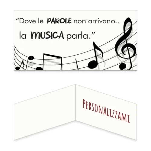 Bigliettini Bomboniere tema Musica