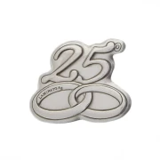applicazione argento numero 25 anniversario nozze argento grande