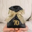 Sacchetto 70 Settantesimo Compleanno con Numero 70 Glitter