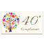 Bigliettini Bomboniere Compleanno 1, 18, 30, 40, 50, 60, 70, 80, 90, 100 anni