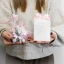 Bomboniere Battesimo e Nascita bimba Elefantino con Aquilone Rosa in resina