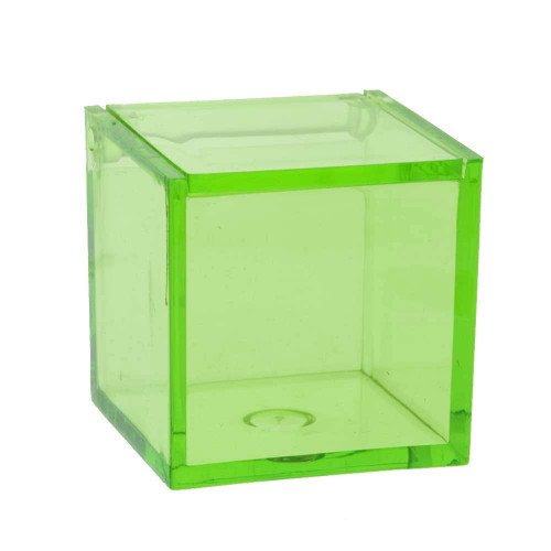Scatolina Cubo Plexiglass Portaconfetti Verde