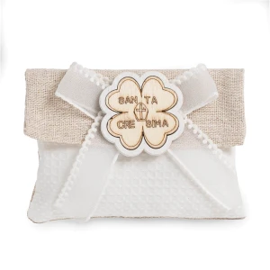 Bomboniere Cresima 2026 Linea Quadrifoglio Sacchettino Bustina Portaconfetti