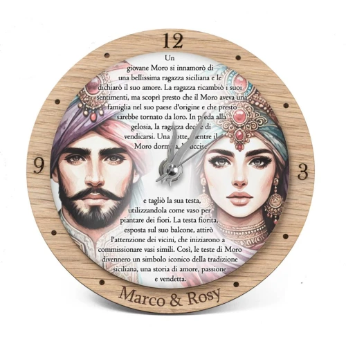 Bomboniere Tema Teste di Moro Orologio Personalizzato