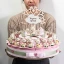 Torta Bomboniere da 20 Fette con clip orsetto con giocattoli rosa