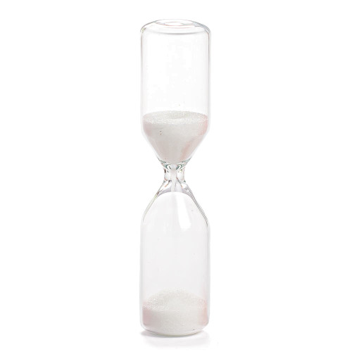 Bomboniere o Segnaposto 2024 Clessidra mini in vetro con sabbia bianca