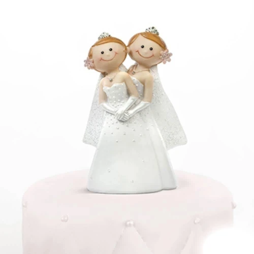 cake topper sposi gay donna donna per centro torta matrimonio