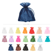 Sacchetto organza porta confetti con tirante misura 7x10 cm