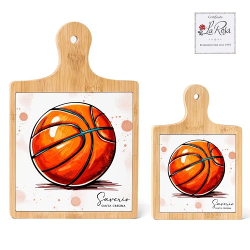 Bomboniere Tema Basket Personalizzate Tagliere in legno