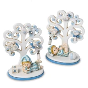 Ultimi 35 pezzi Bomboniere Icona Albero della Vita portafoto bimbo Celeste